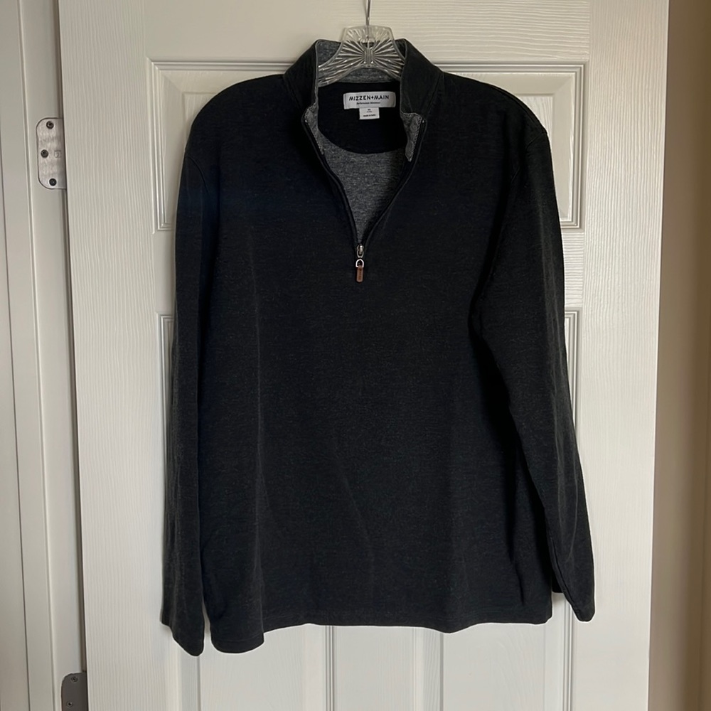 Like new mens mizzen + main quarter zip polo shirt